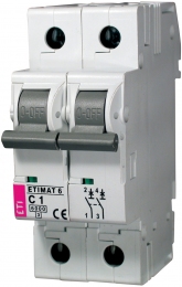 Автоматичний вимикач ETI Etimat 6, 2р, 16А, C